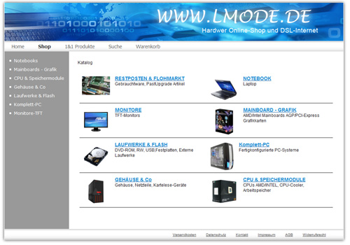 Новый дизайн для интернет-магазина lmode.de