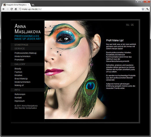 Website für Anna Masljakova