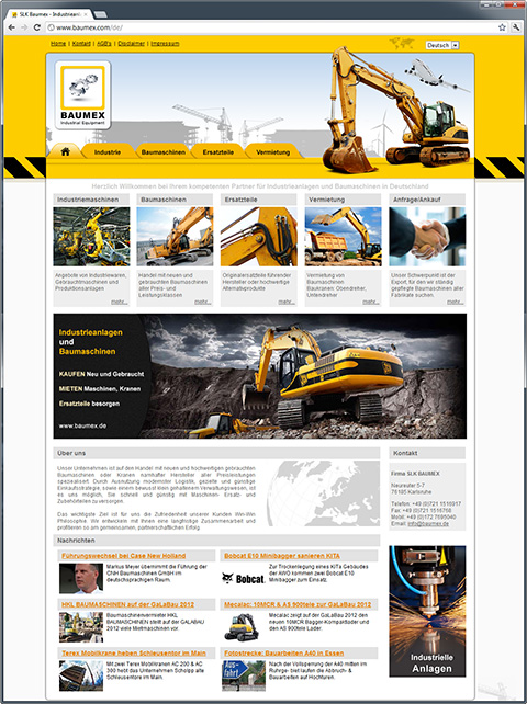 Редизайн сайта и логотипа для BAUMEX SLK